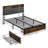 Bed Frame with Storage Headboard, Metal Platform Bed with Smart LED Lights, Charging Station and Footboard Drawers, Easy Assembly, No Box Spring Needed-1649932946