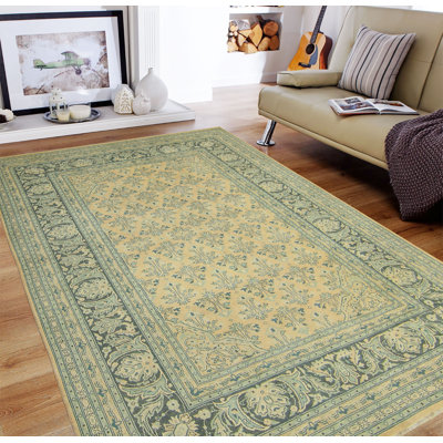 Tapis intérieur en laine 8 pi 10 po x 6 pi 2 po one-of-kind à la main noué la Shauna