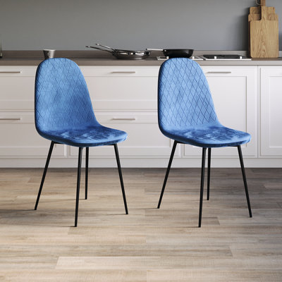 Dining Chairs Upholstered Fabric Seat Kitchen Dining Room Furniture, UKFR Certified