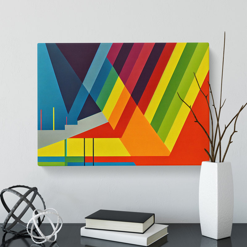 Rainbow Abstract - Wrapped Canvas