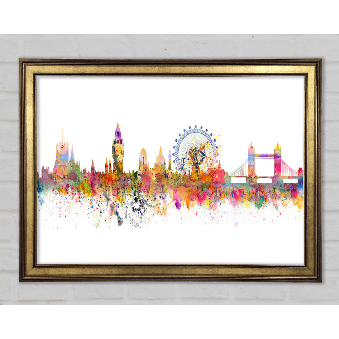 London Skyline Splatter - Druck