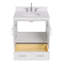 Ensemble de meuble-lavabo simple 30,25 po avec plateau en quartz Abshire-94668799