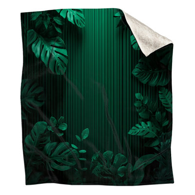 Tropical Green Foliage Blankets
