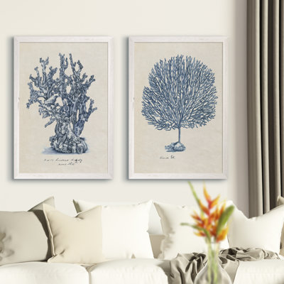 " Sea Coral Study III " 2 - Pieces