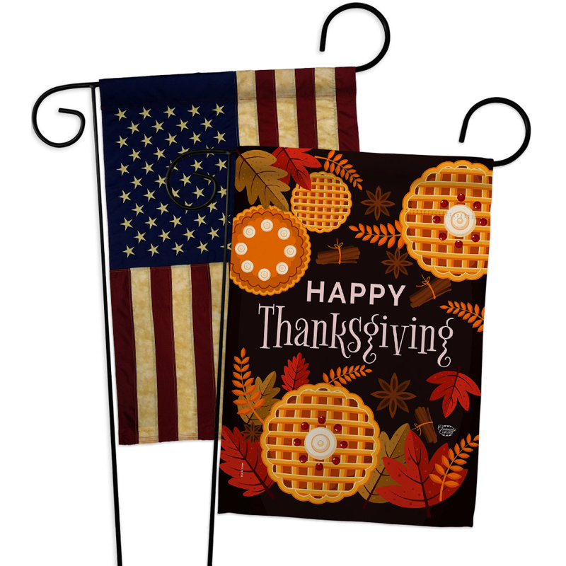 Drapeau de jardin en polyester 2 côtés 1 pi 5 po x 1 pi