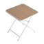 Table de patio pliable peu encombrante, plateau à lattes résistant aux rayons UV pour balcon