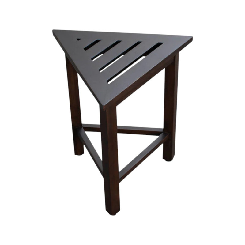 Banc de douche en coin en teck de 18 po Hotel, Teck foncé