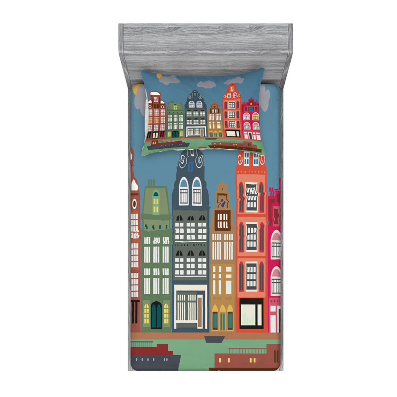 Ensemble de draps Amsterdam, Ensemble de draps pour lit simple TG avec drap-hou