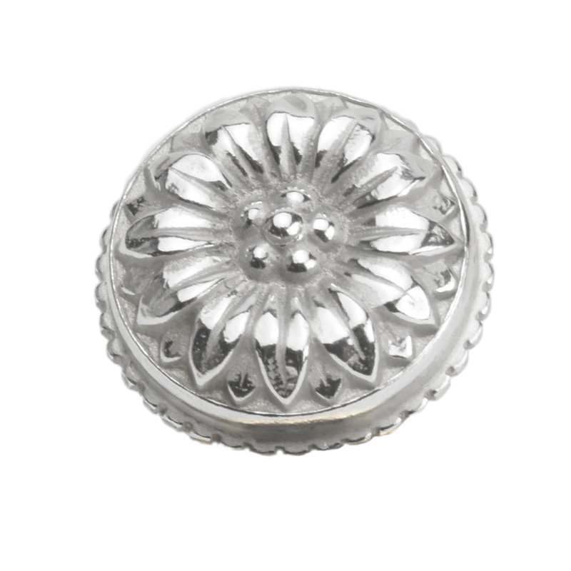 Acanthus large knob with flared foot Rosette stylein Oil Rub Bronze, Chrome