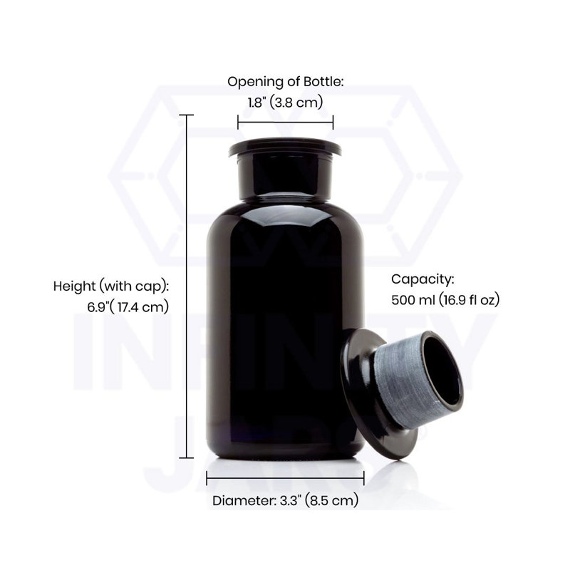 Ensemble de pots d'apothicaire 500 ml 10 pièces
