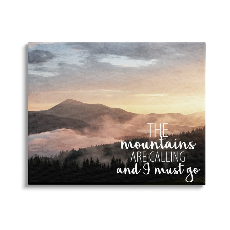 «Mountains Are Calling Landscape» par Kim Allen, H 30 po x l 40 po x P 1,5 po