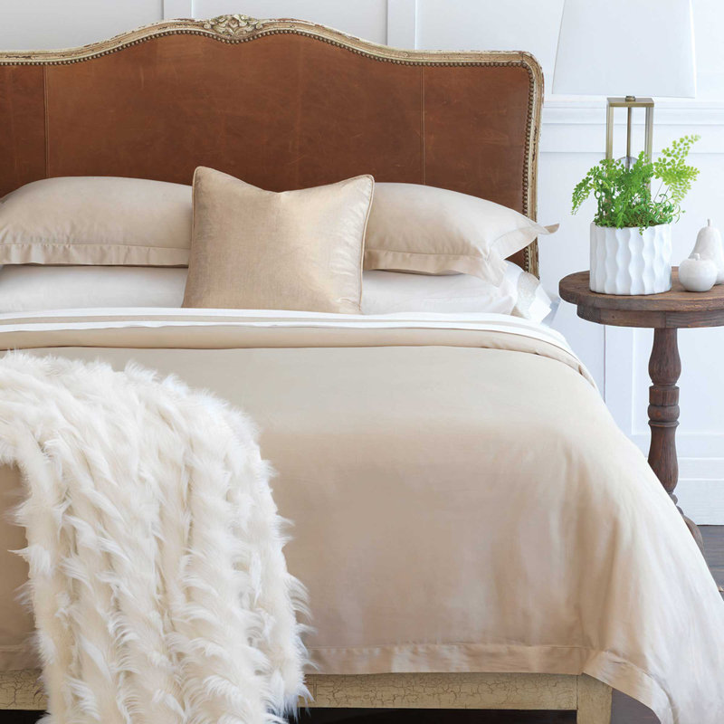 Deluca Cotton Pillow Sham, King, Almond