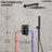  10" High Pressure Rainfall Shower System, Wall Mount Shower Faucet Set with Handheld Spray-75216872