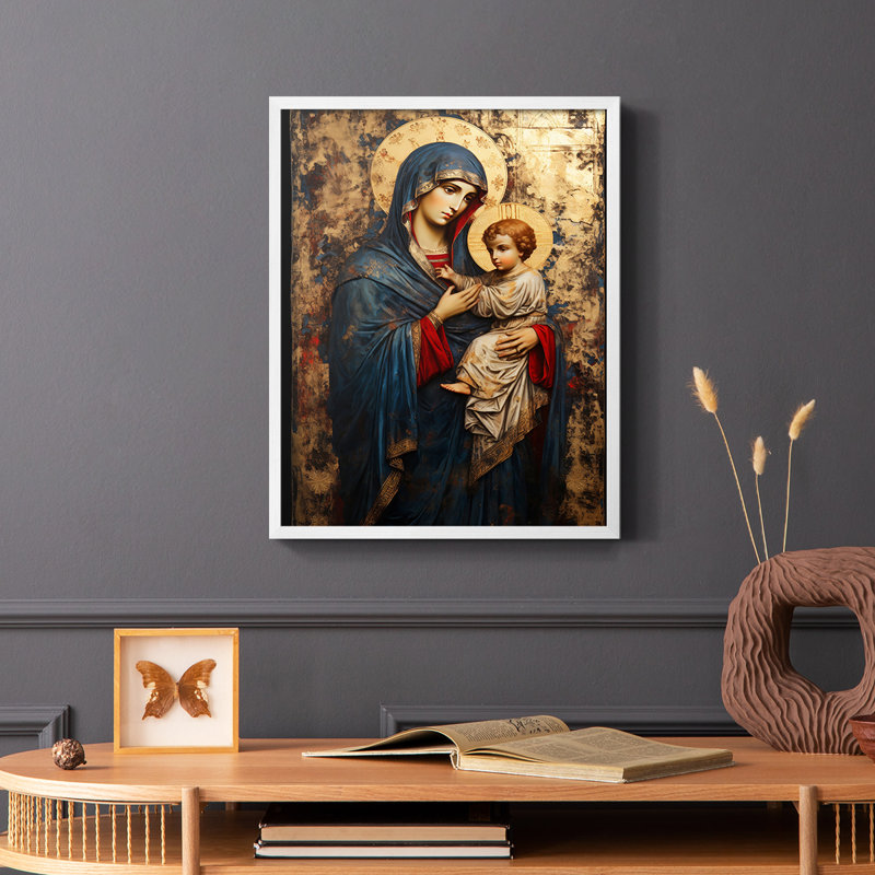 Série Religious Lxxxi - reproduction encadrée de qualité supérieure - prête à être accrochée - aucun clou requis