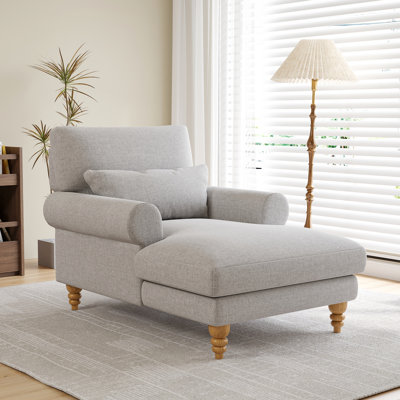 Upholstered Chaise Lounge With Adjustable Backrest by Alcott Hill