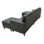 Canapé modulaire en lin rembourré avec 2 repose-pieds-1202890339