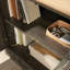 Support utilitaire avec tablettes réglables et finition en bois d'ingénierie brun, armoire rustique autoportante pour espace de vie principal, 29,27 po de profondeur, tablettes avec hauteur de 29,33 po