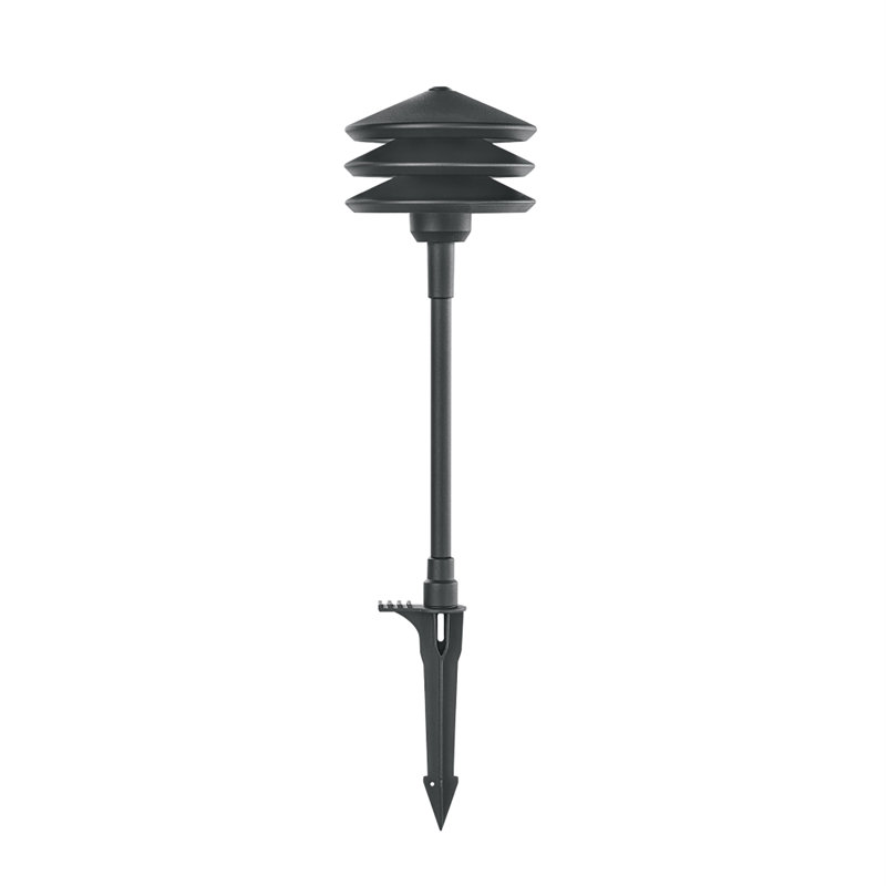 Low Voltage Landscape 3-Tier Path Light 100 Lumen, 3000K, Black