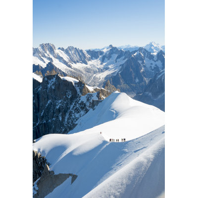 Mont Blanc Mountaineers by Icenando - Wrapped Canvas Print