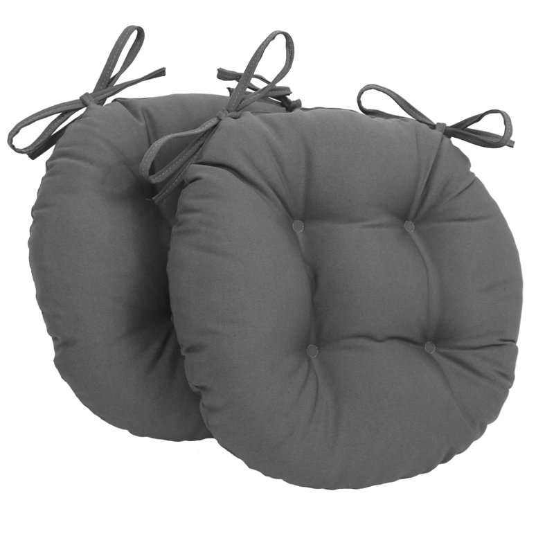 Coussin de chaise de salle à manger d'extérieur, Gris acier