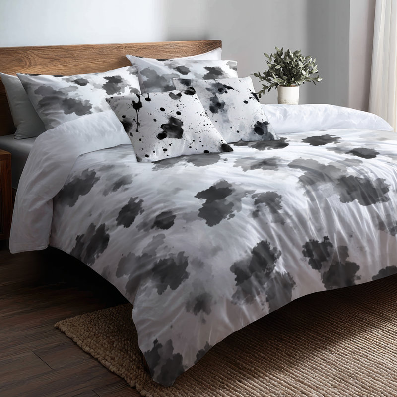Ensemble de literie et de coussins décoratifs Modern Modern, Queen Comforter + 5 Additional Pieces