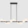 Arqam 11 - Light Dimmable Kitchen Island Linear Chandelier White Bubble Chandelier Sphere Chandelier
