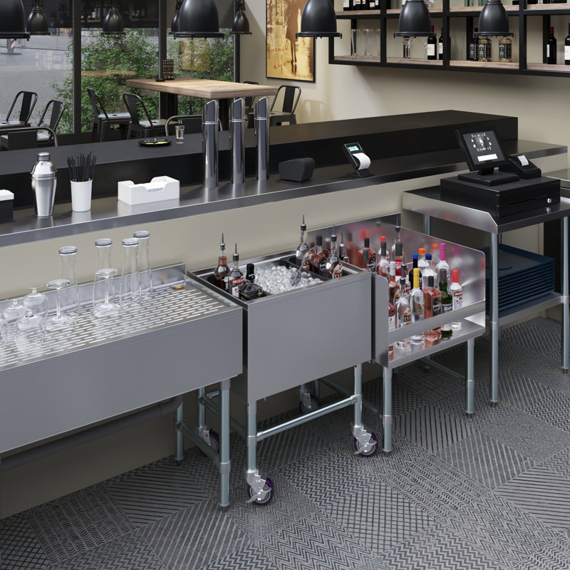 Amgood 18 In. X 24 In. Mobile Ice Bin With Sliding Lid