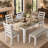 Zaff 6 - Person Four Leg Base Dining Set-1333995536-1333995537