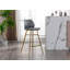 Upholstered Counter Stool with Metal Frame-93972587