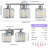 3-light Chrome Crystal Vanity Light Modern Design Damp Rated For Glam Bathroom & Bedroom Mirror-645404473