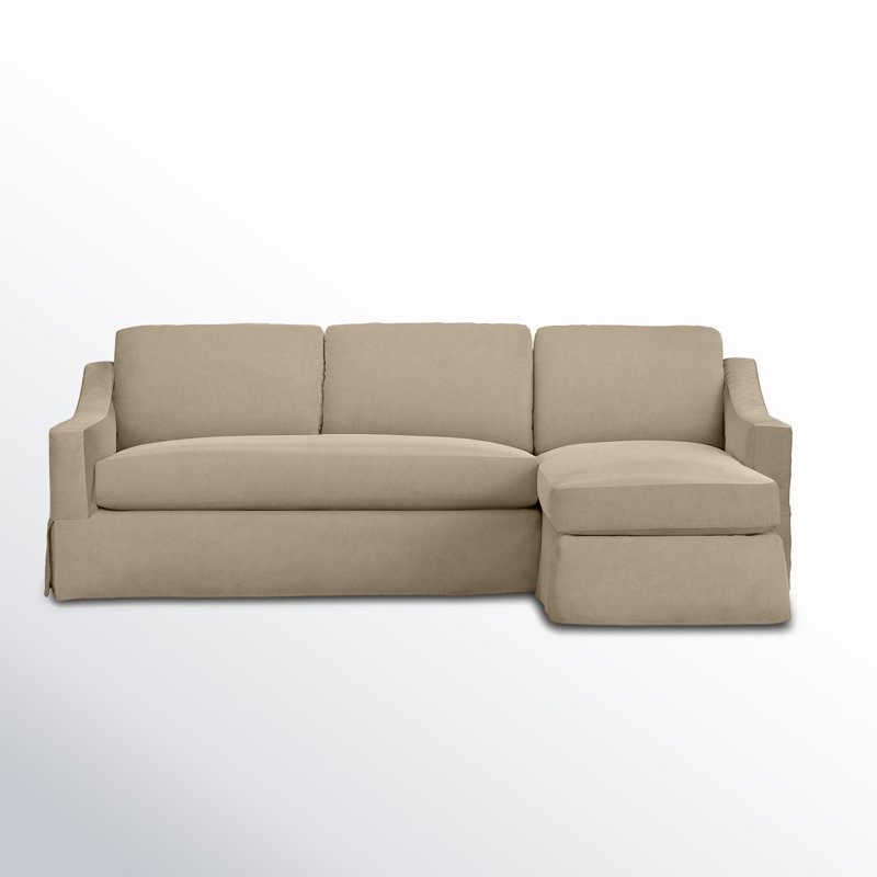 Canapé modulaire 2 pièces Cranbrook, Tissage panier en lin Conversation, Accoudoir à droite (vu de face)