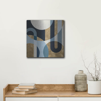 'Earthly Shapes 1' by Max Maxx Metal Wall Art, 12" x 12"