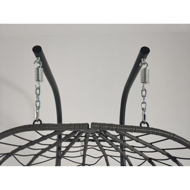 Fauteuil à œufs en osier suspendu et durable pour terrasse et balcon