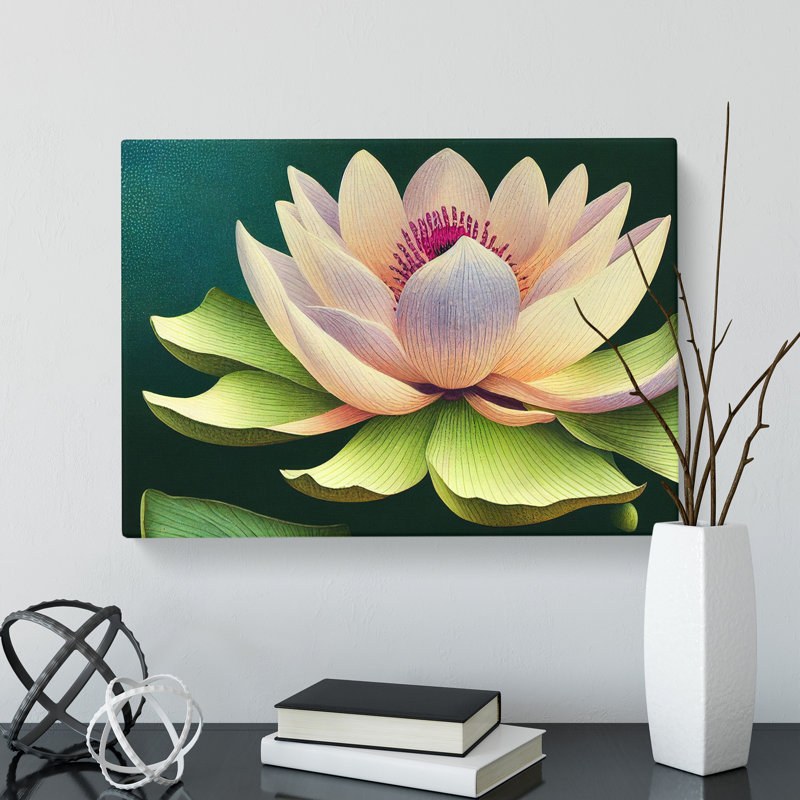 Precious Lotus Flower - Wrapped Canvas, 35cm H x 50cm W x 3cm D