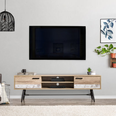 Meuble télé 2 portes pour téléviseur de 85 po ou moins Syrna