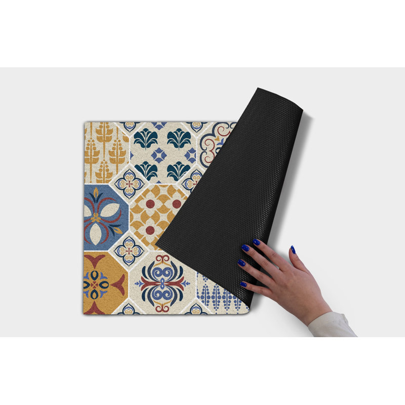 Non-Slip Geometric Outdoor Doormat