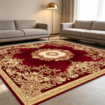 Tapis décoratifs traditionnels de 1 pièce pour le salon, doux et confortables, convenant à toutes les saisons, faciles à entretenir, tapis de sol intérieur lavable à la machine, sous la table de ferme convenant à la chambre à coucher, à la salle à manger, au bureau, au couloir, au balcon, à la maison