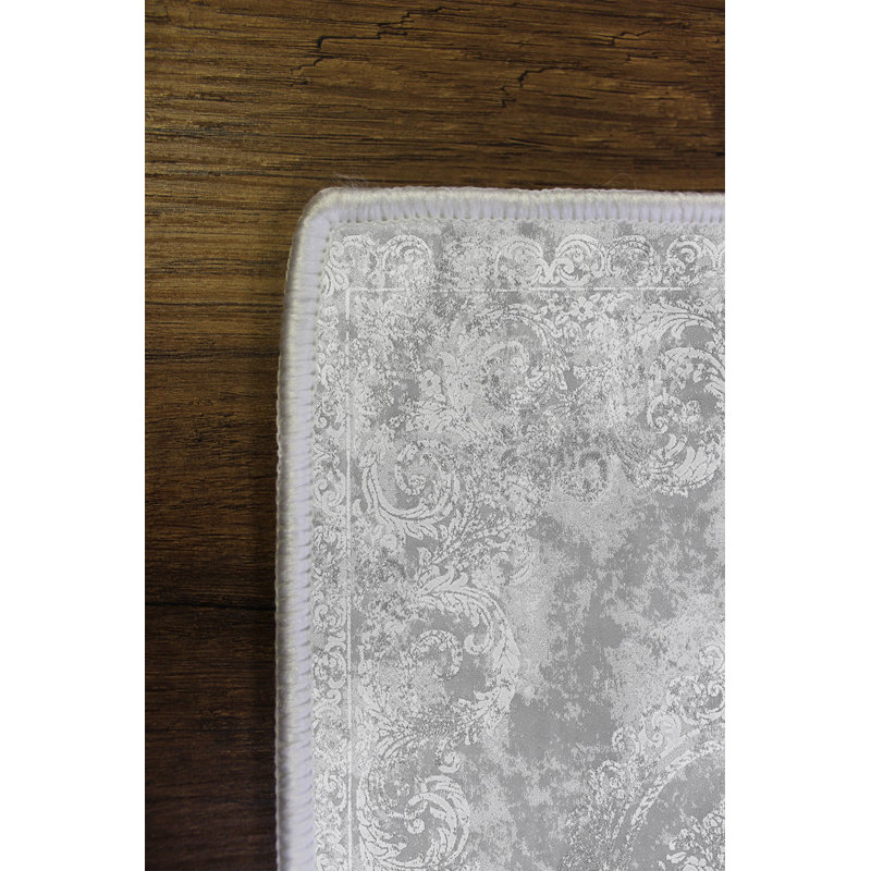 Premium Antibacterial Area Rug, Grey, 23.6 x 39.4 inches | 100% Polyester, 650 gr/m², 0.16 in Pile Height | Eco-Friendly, Non-Slip PVC Dot Underside, Machine Washable | Perfect for Home Decor & High-Traffic Areas