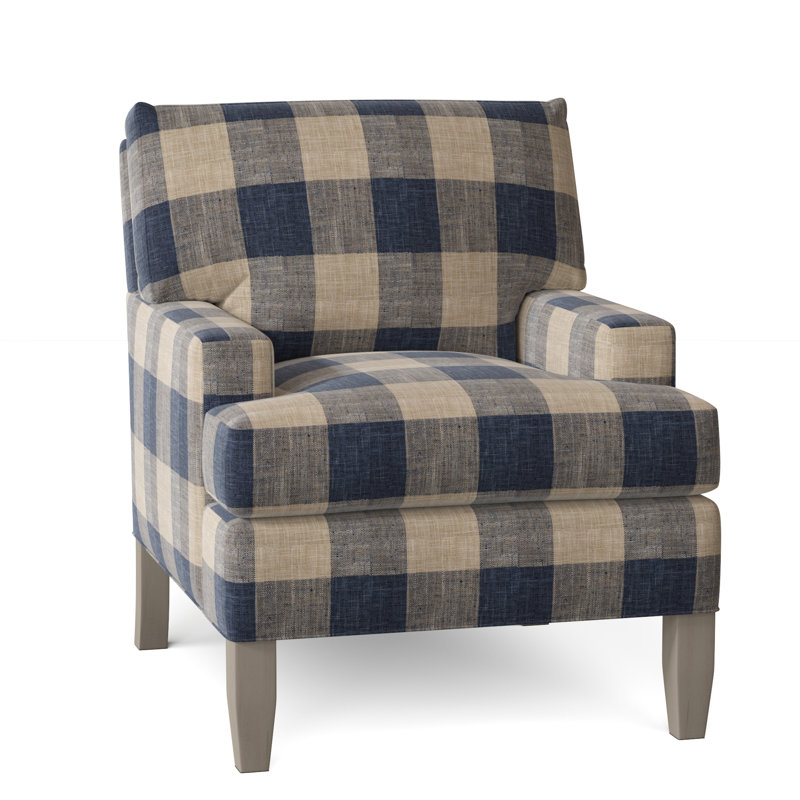 Huntington 31" Wide Down Cushion Armchair, Rylee Dusk, Gray, 37" H x 31" W x 37" D
