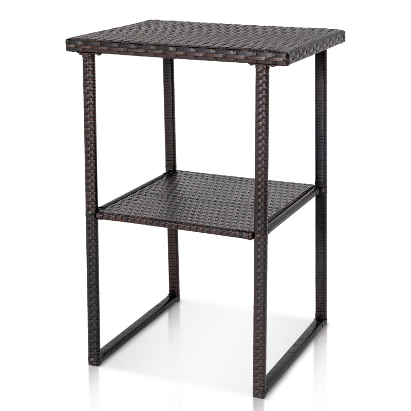 Table de bar en osier, Brun