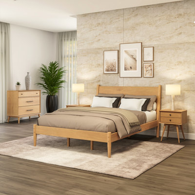 Ashlie Solid Wood Platform Bed