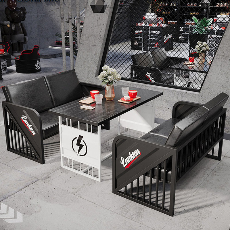 Makadi 4 - Person Solid Wood Top Trestle Dining Set