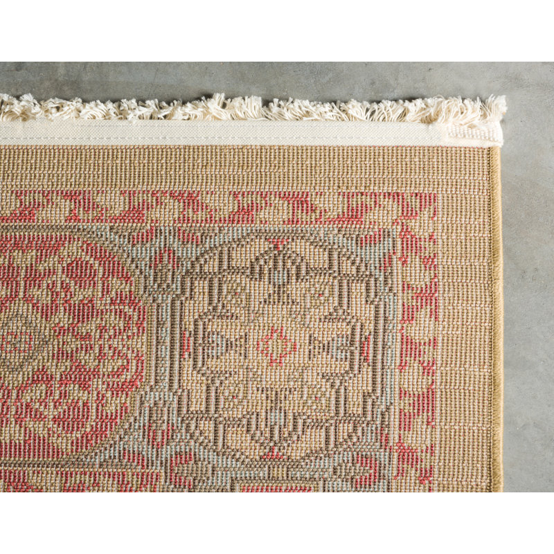 Tapis oriental rouge Ophelia, Rectangle 3 pi 3 po x 5 pi 3 po