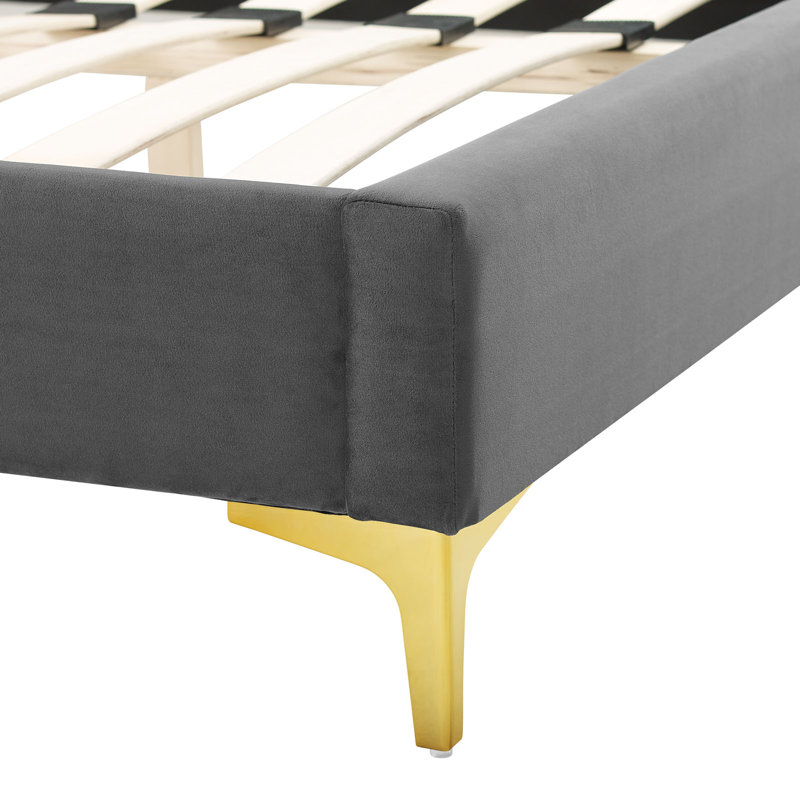 Lit en velours Sunny Performance, Très grand, Anthracite