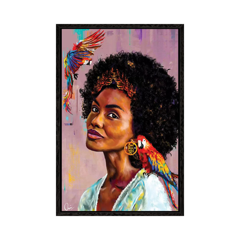 Lisa by Crixtover Edwin - Print on Canvas, 66.04 cm H x 45.72 cm W, Black Framed