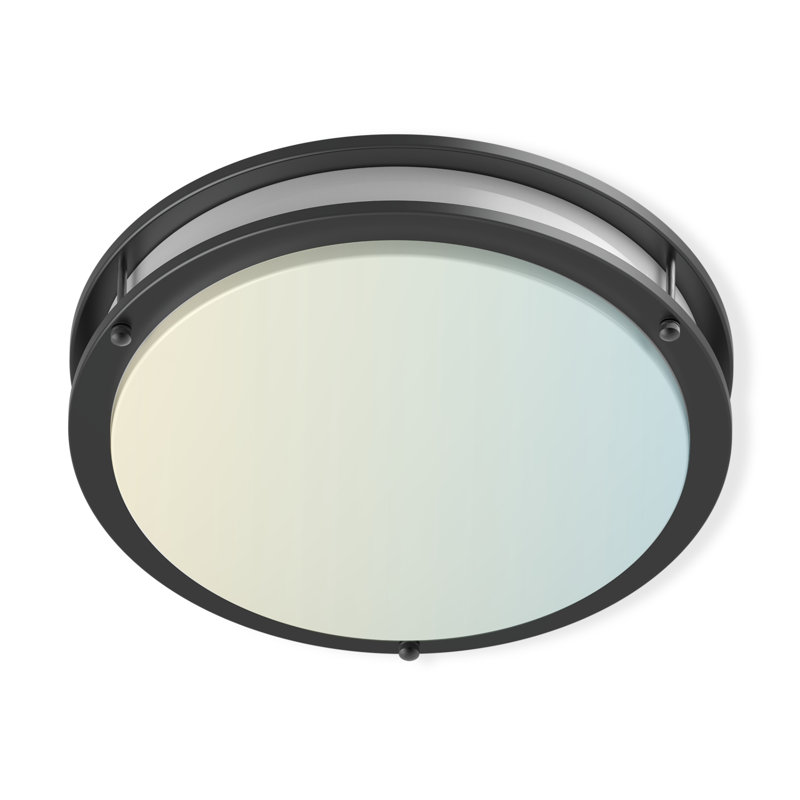 Plafonnier à DEL 14 po noir mat 120V 24W 1800LM