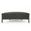 Table basse demi-ronde grise pour l'extérieur, l 36,48 po, P 17,83 po, H 11,86 po, sans assemblage, table de poids limite de 270 lb, gris, assemblage, roulement