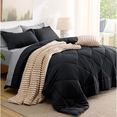 Bedsure Reversible Down-Alternative Comforter Set All-Season Bedding Collection