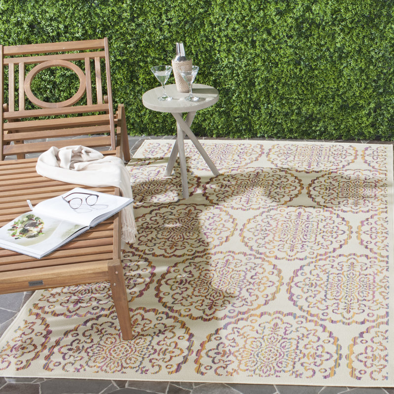 Leeds Hooked Indoor/Outdoor Natural Rug, Rectangle 122 x 170 cm