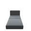 Chaise longue modulaire 5-en-1 Sylra avec housse en velours et certification GreenGuard